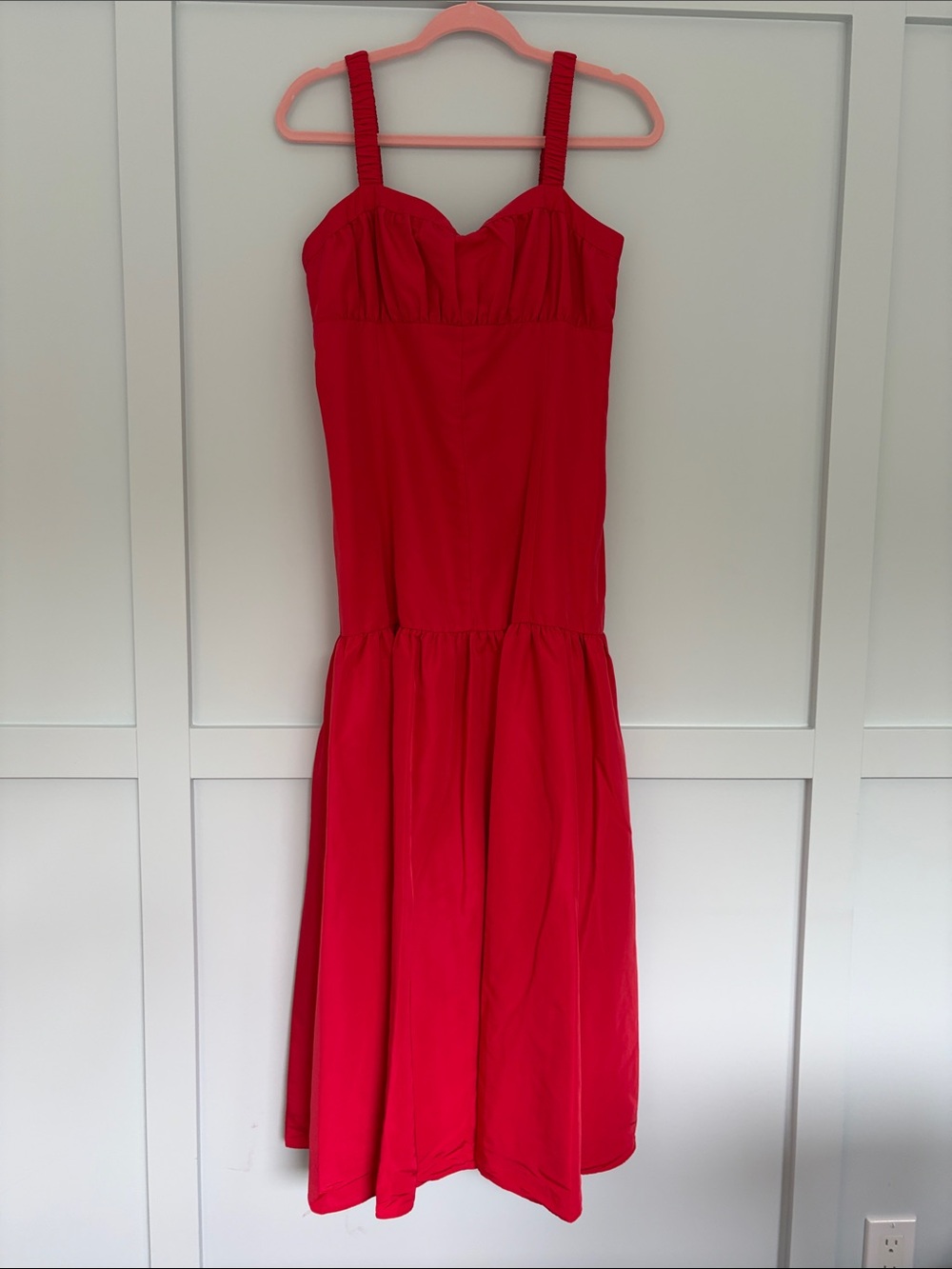 10 Crosby Derek Lam Red Sleeveless Midi Dress
